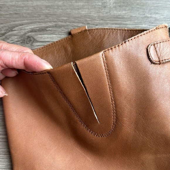 Sam Edelman Penny Whiskey Brown Long Riding Leeather Boots size 8.5 - Picture 12 of 14